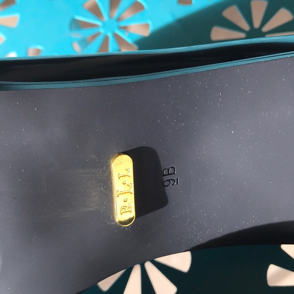 Sz 9 Black Lauren Ralph Lauren Heeled Loafers - Picture 6 of 6